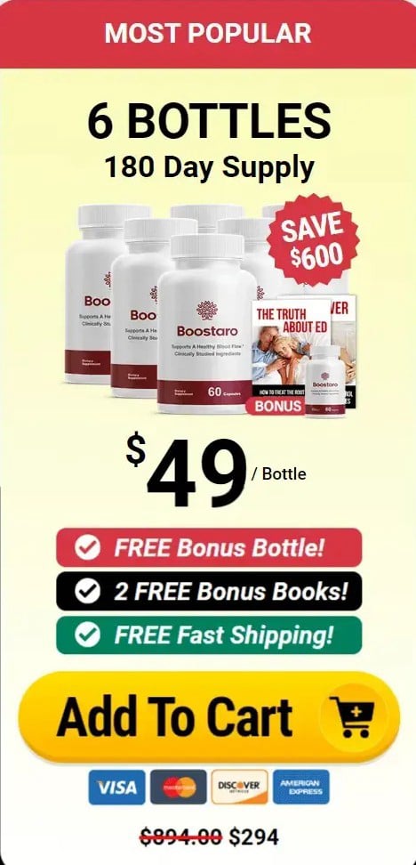 Boostaro price 6 bottle